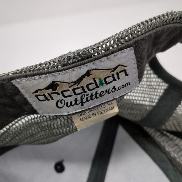 Idaho Bigfoot Leather Patched Snapback Trucker Hat Black OS Arcadian Outfitters - Picture 9 of 9